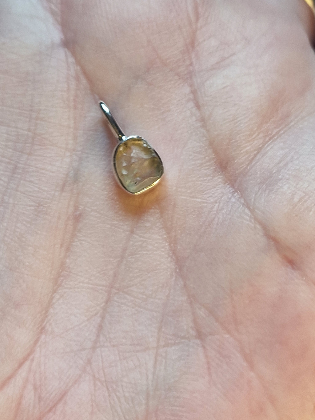 Libyan Desert Glass, 925 Silver Necklace