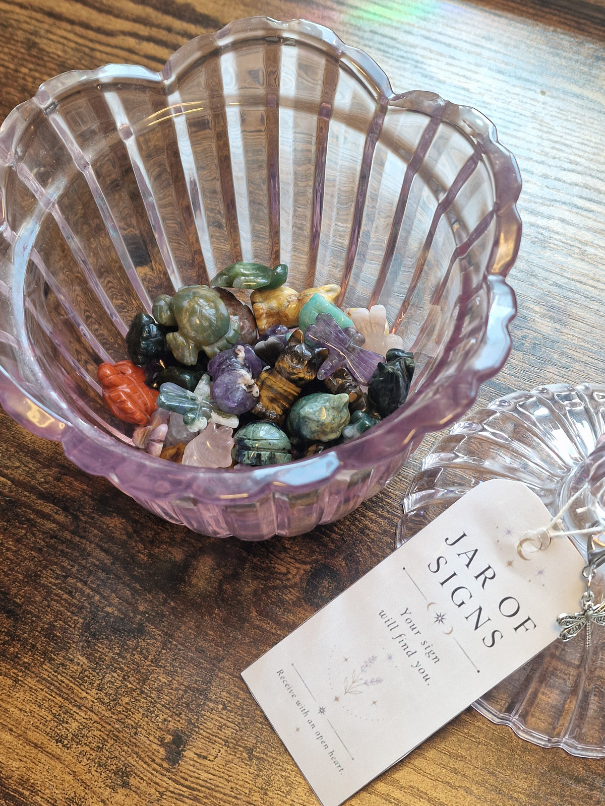 Jar of Signs • Mystery Crystal Carving & Message
