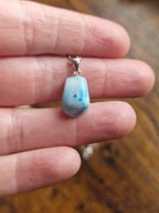 Larimar, 925 Silver Pendants with Chain