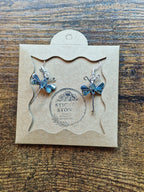 Abalone Shell Dragonfly Earrings