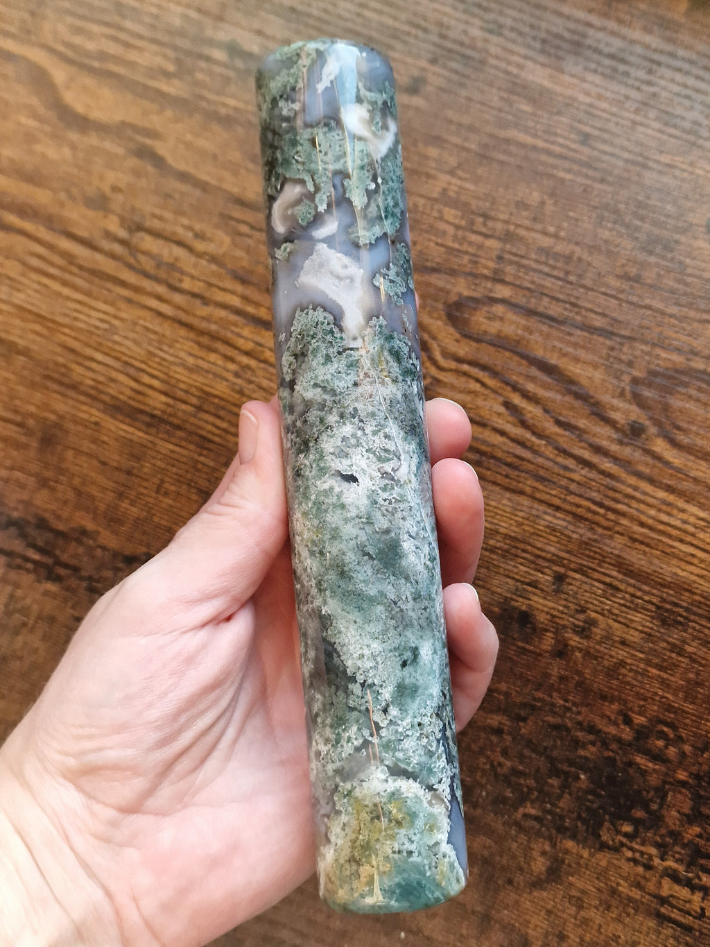 Chunky Moss Agate Bracelet Holders
