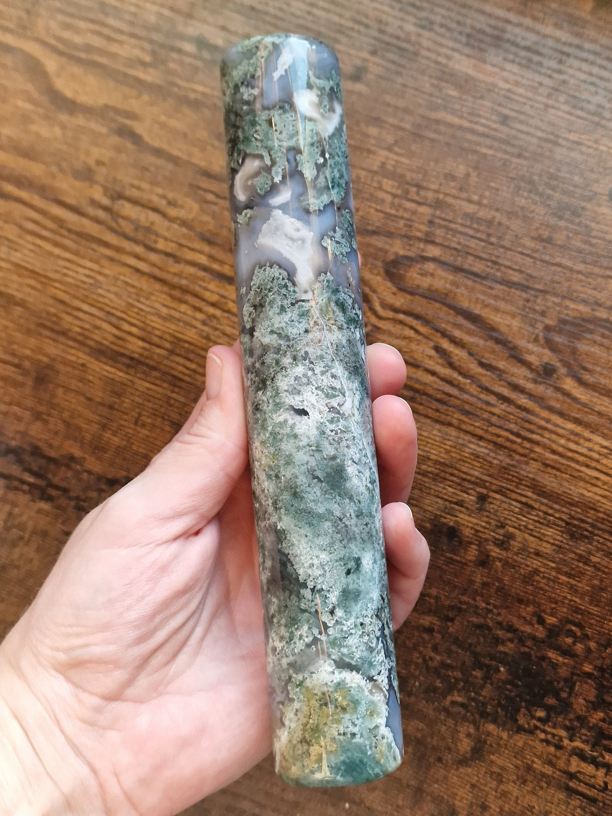 Chunky Moss Agate Bracelet Holders