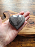 Silver Sheen Obsidian Heart