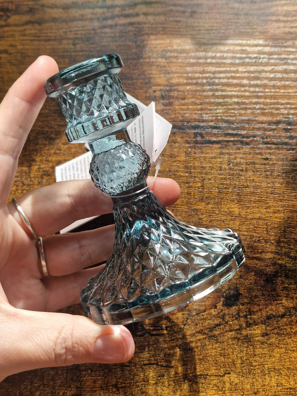 Coloured Glass Taper Candle Holder