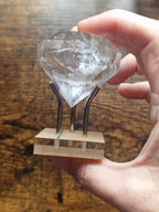 Clear Quartz Diamond on Stand