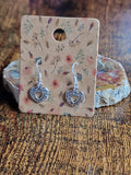925 Silver Filigree Heart Earrings
