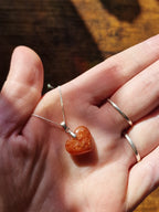 Sunstone Heart Sterling Silver Necklace