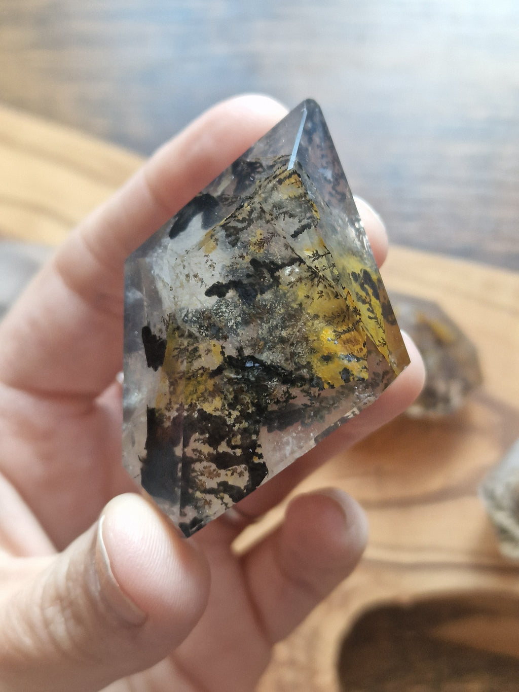 Brazilian Dendritic Quartz Freeform with Iron Inclusions