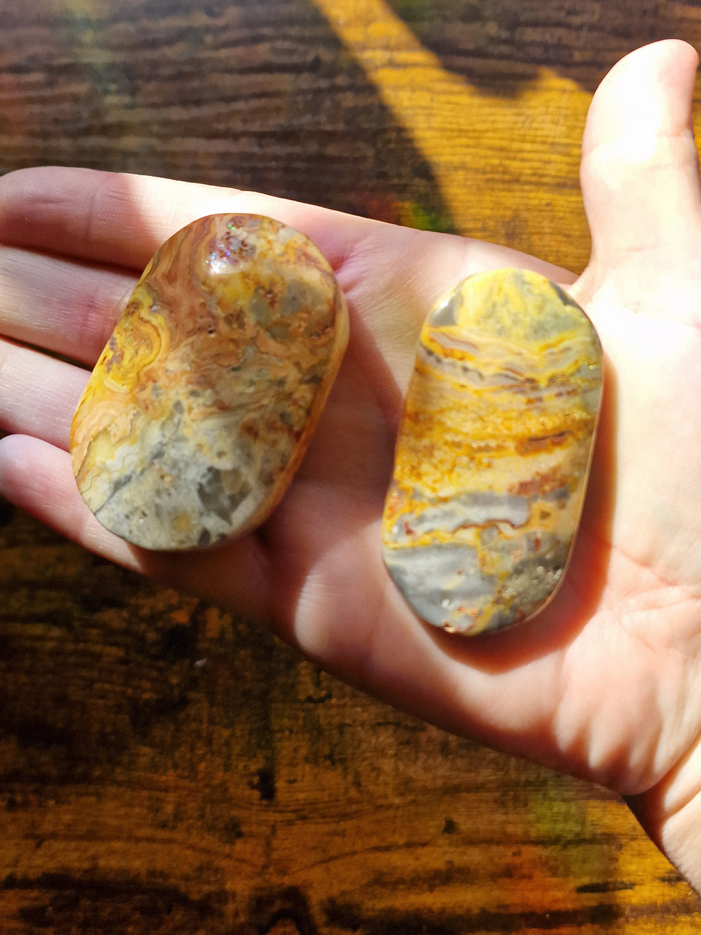 Crazy Lace Agate Palm Stones | Pick Your Own