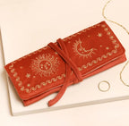 Embroidered Velvet Jewellery Roll