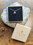 Amethyst Orb, Sterling Silver Necklace