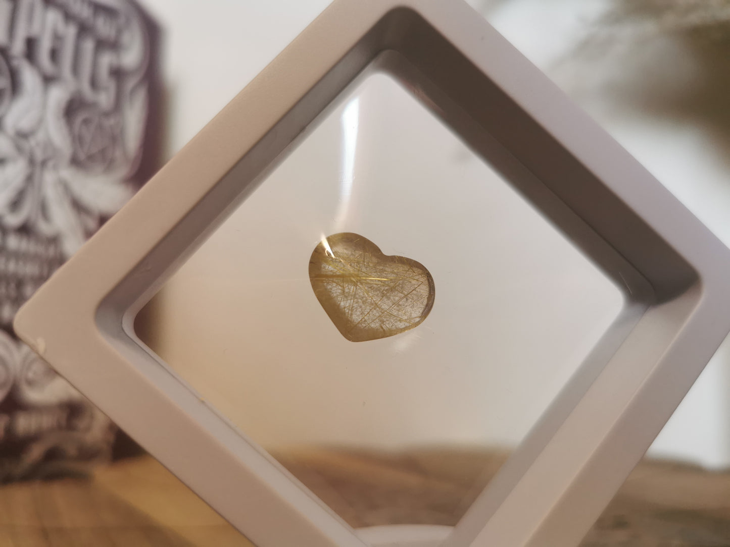 Golden Rutile mini hearts