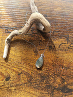 Faceted Teardrop, 925 Silver Pendants with Chain