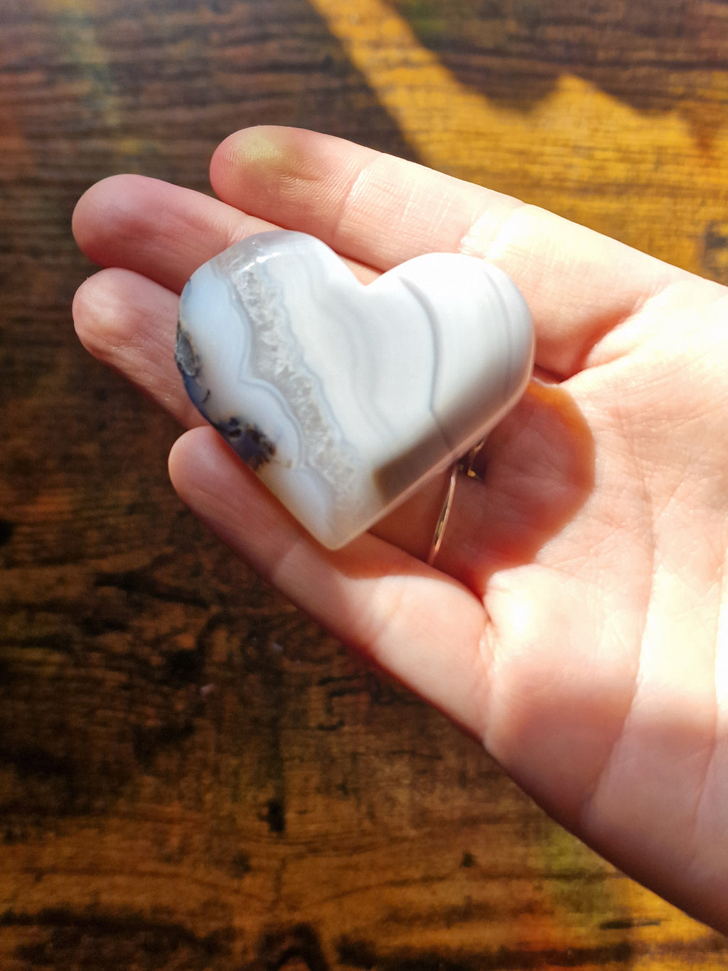Blue Banded Agate Crystal Hearts | Pick Your Own