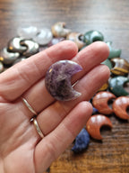 Small Crystal Moon Carvings