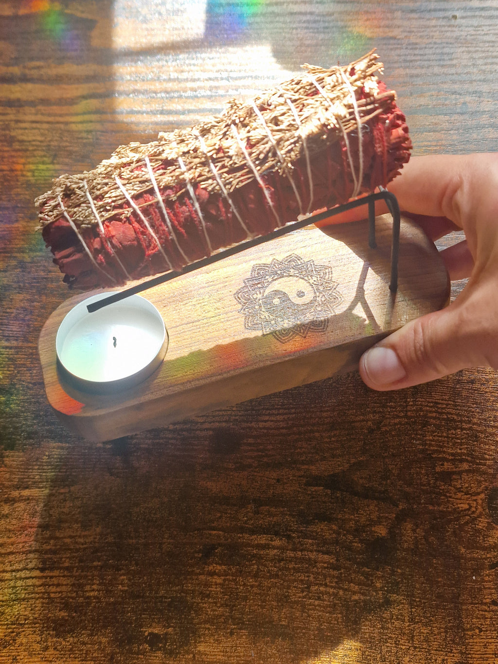 Wooden Smudge Bundle Burner