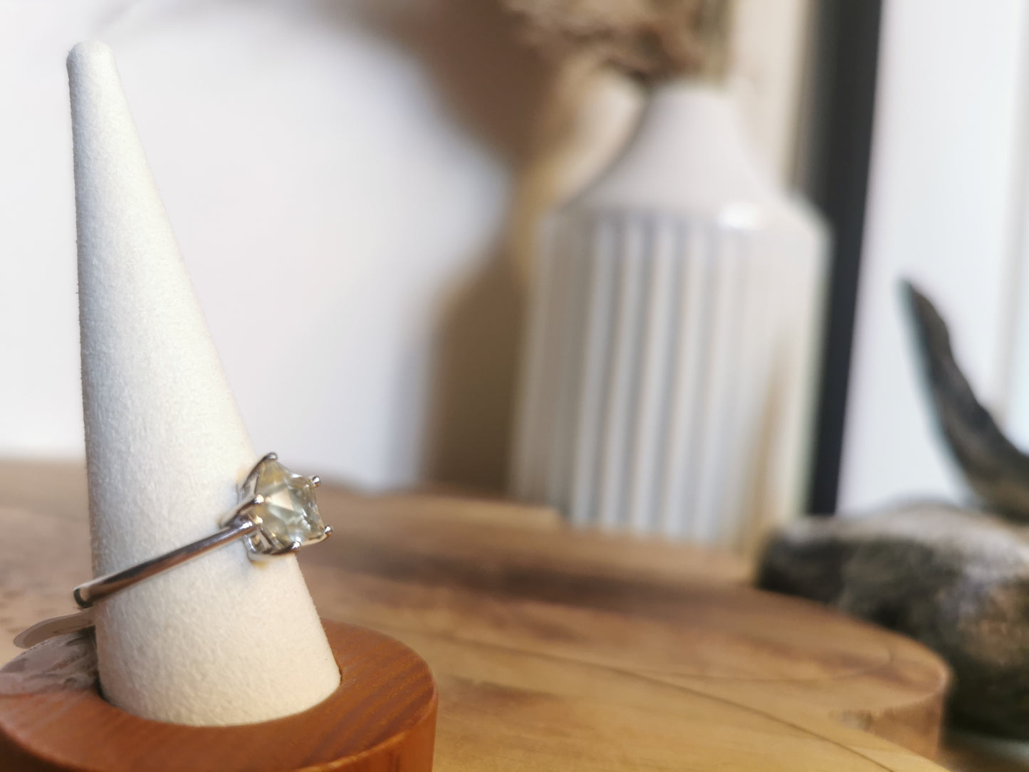 Libyan Desert Glass Ring — 925 Adjustable Silver