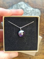Amethyst Orb, Sterling Silver Necklace