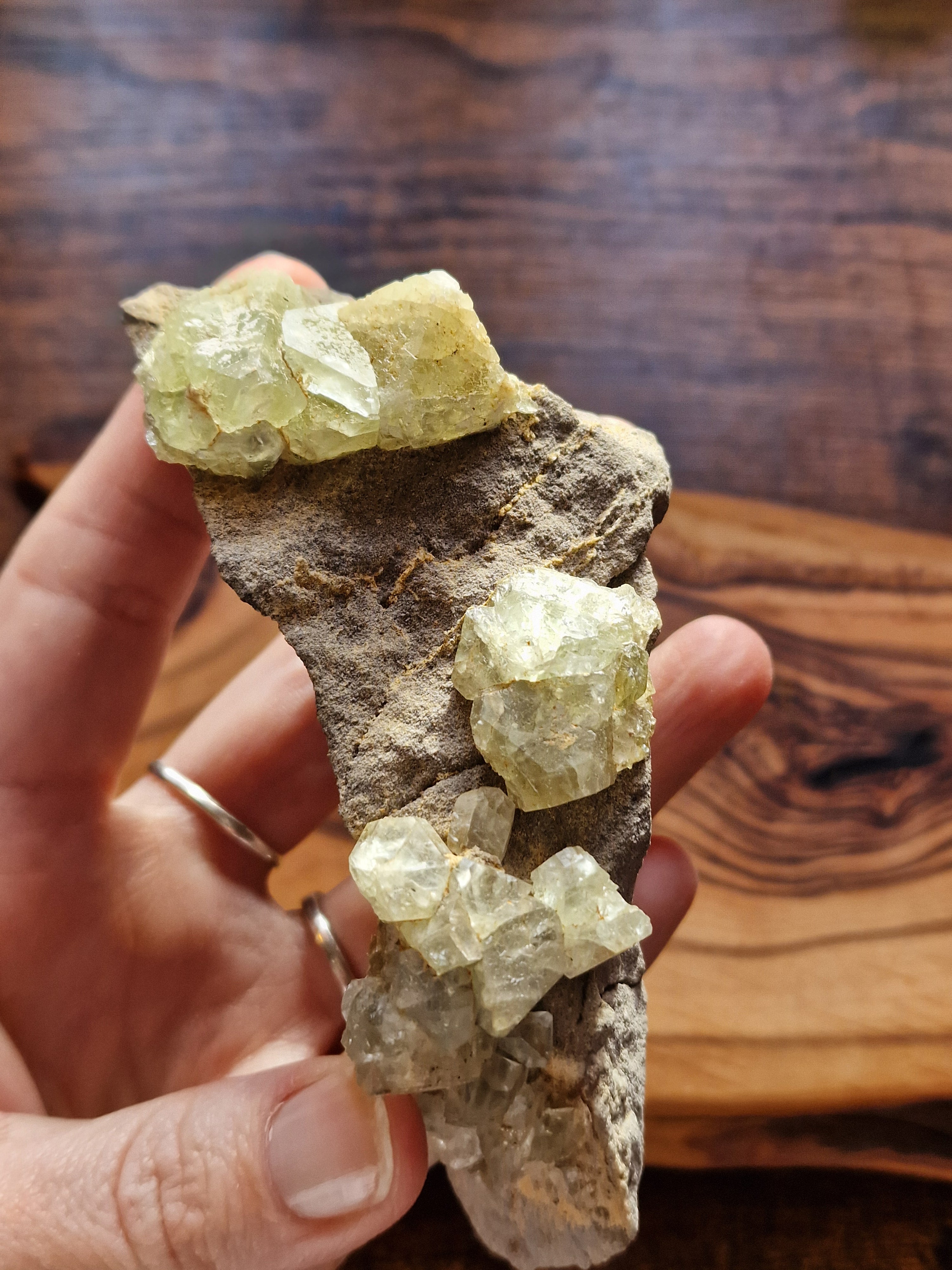 Octahedral Green Fluorite on Matrix ~ Imilchil, Morocco