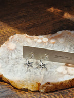 925 Silver Pentagram Earrings