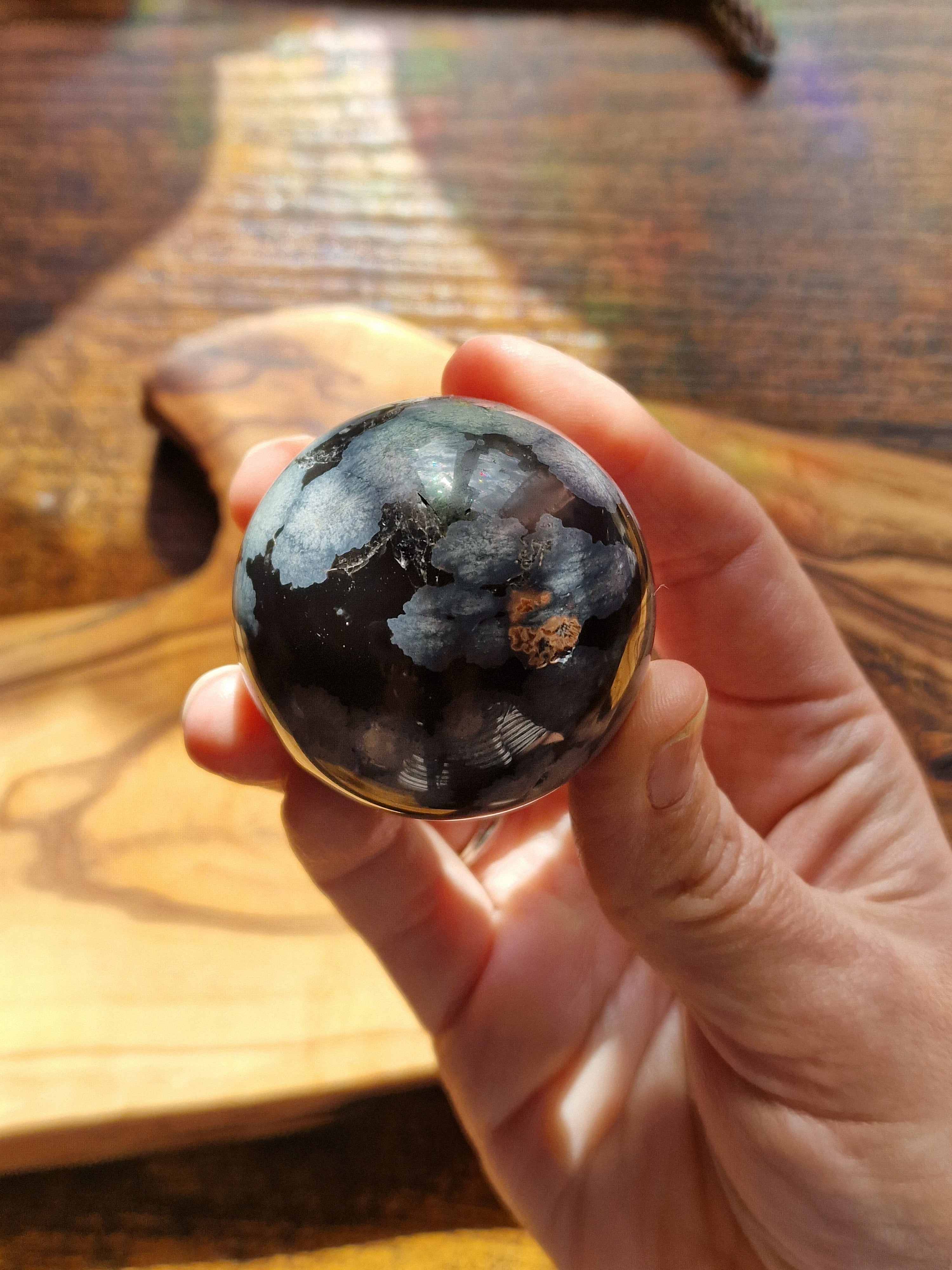 Snowflake Obsidian Sphere