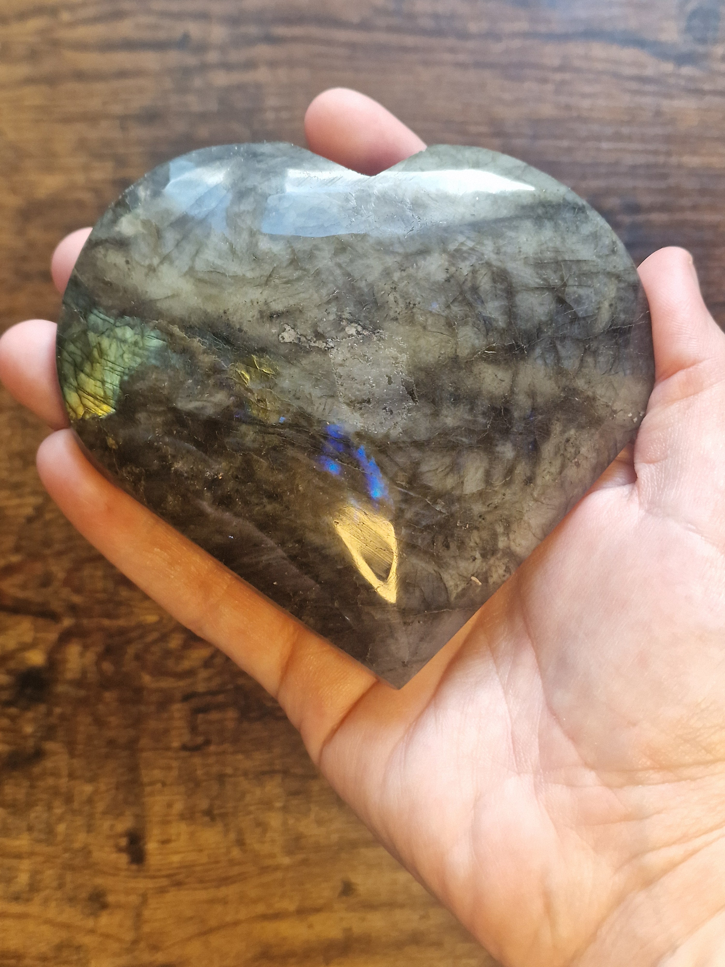 Labradorite Heart on Stand
