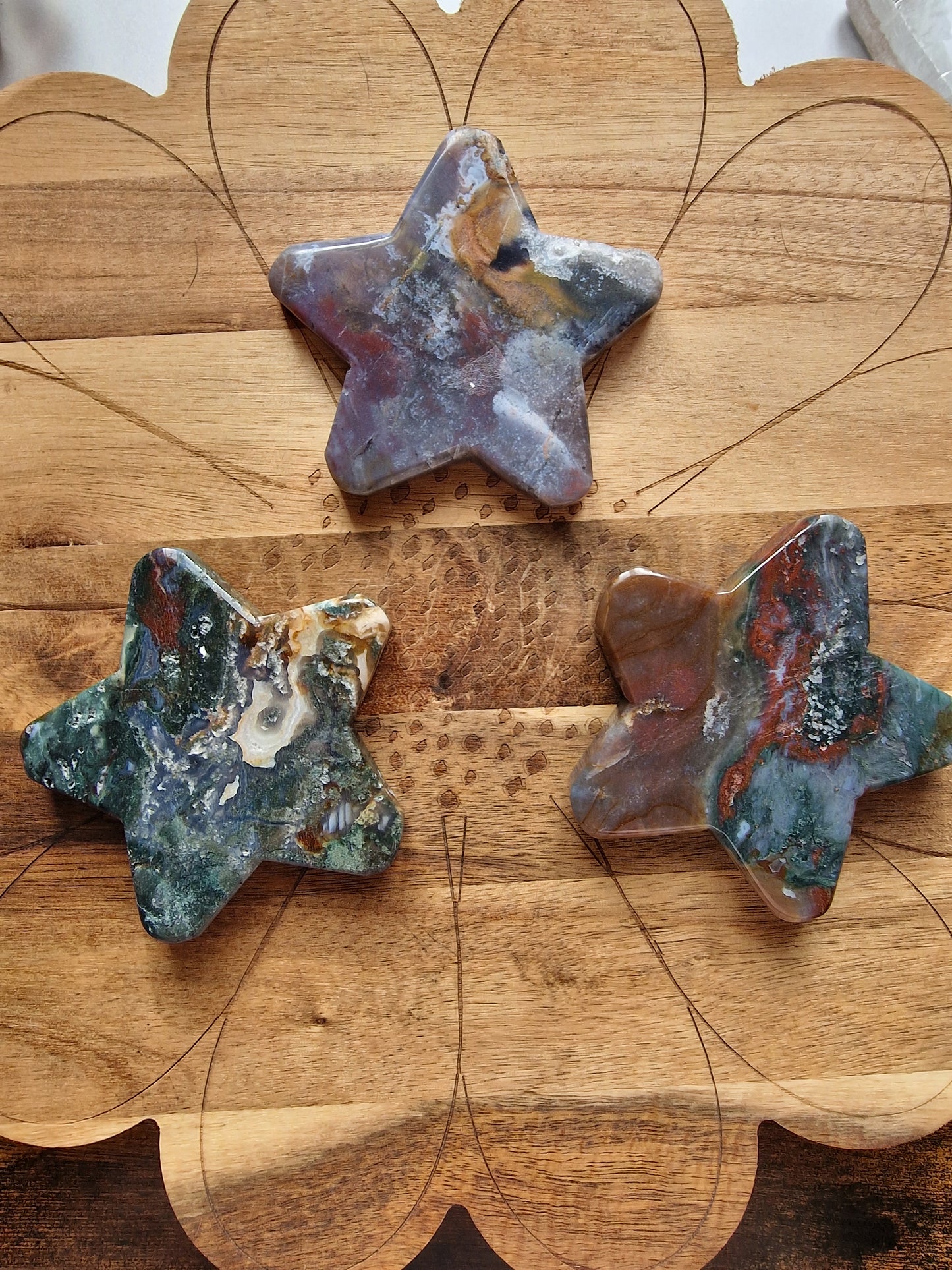 Moss Agate Stars 🌿✨ (Choose your own)