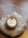 Ivy Teardrop Amethyst Open Chevron Ring Size N