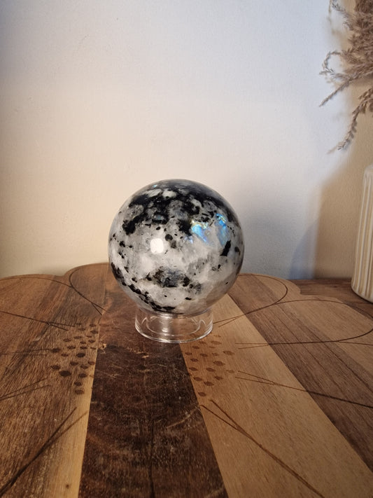 Rainbow Moonstone Sphere 633g🌙