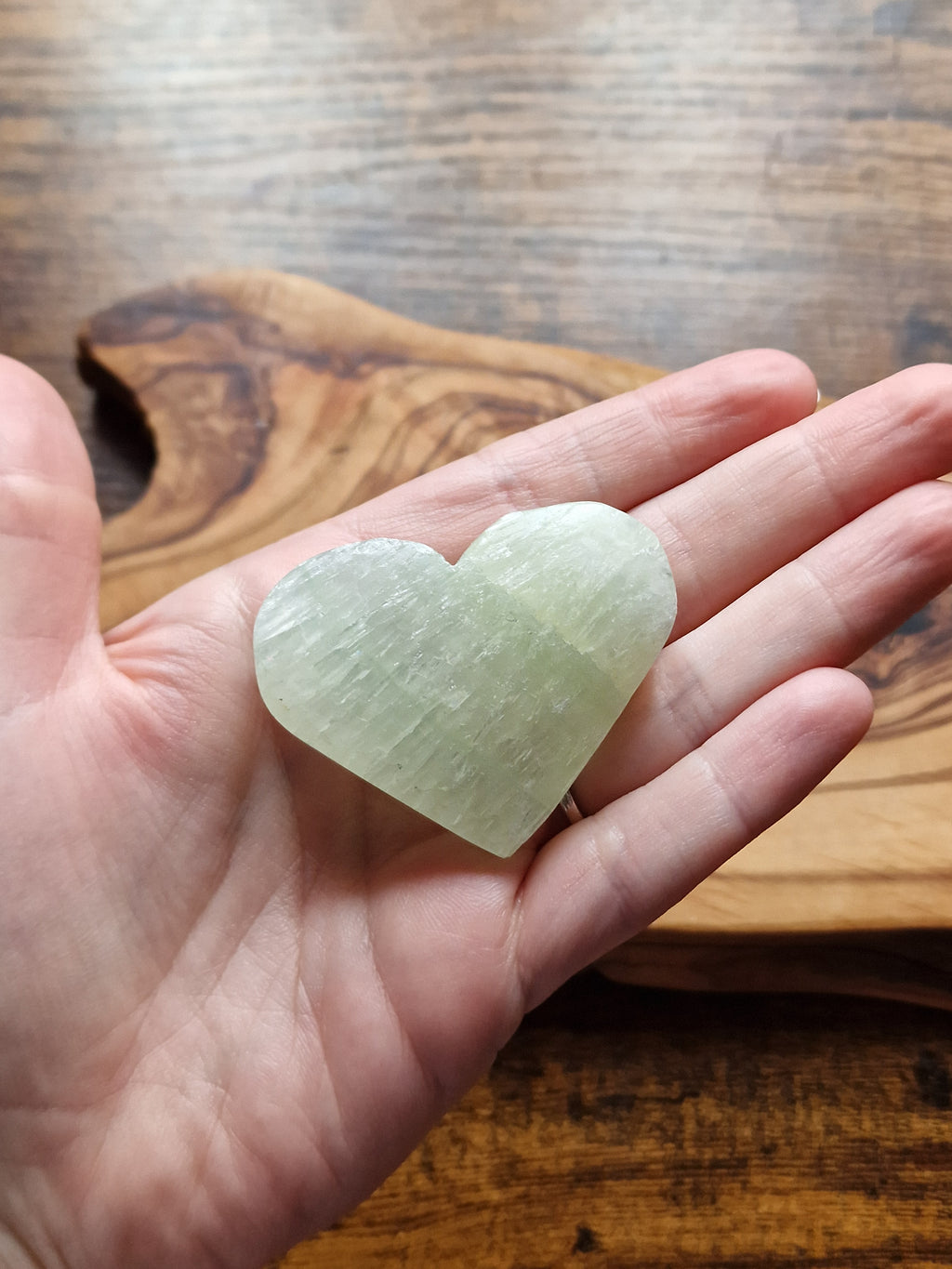 Pistachio calcite Hearts