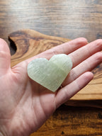 Pistachio calcite Hearts