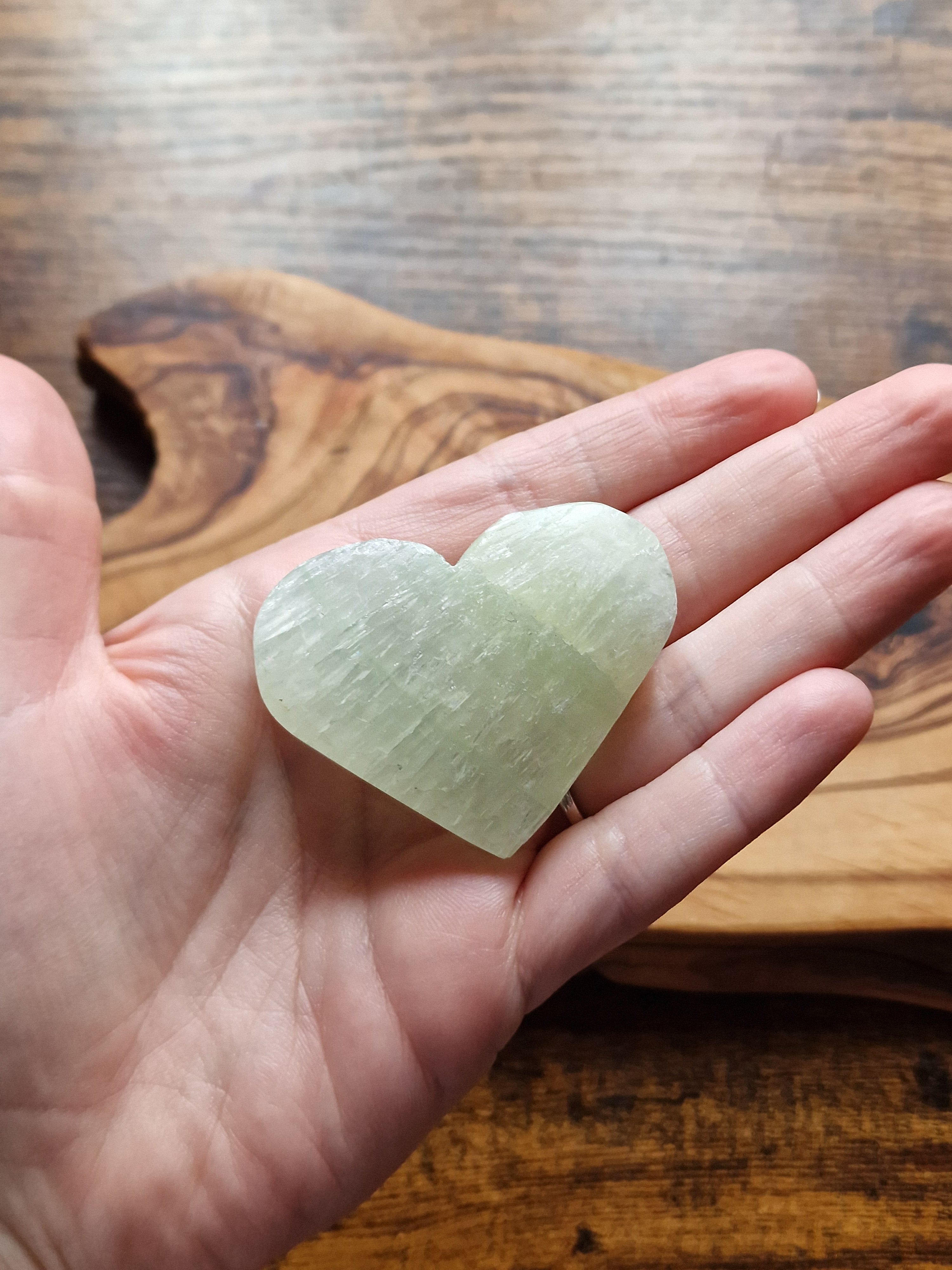 Pistachio calcite Hearts