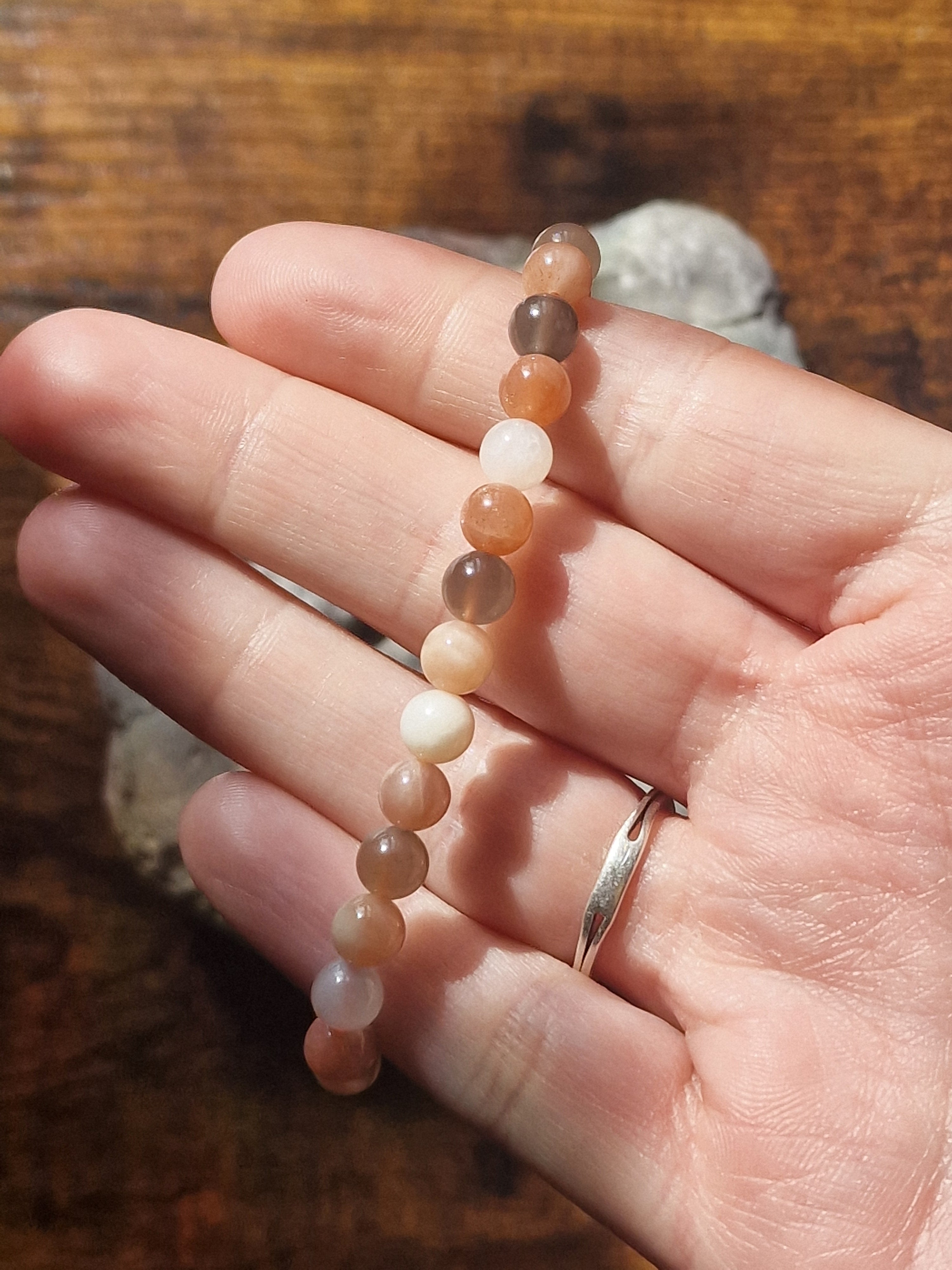 Mixed Moonstone Bracelet ~ 6mm