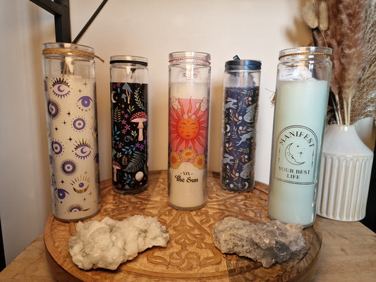 Tall Jar Candles – Various Scents & Designs