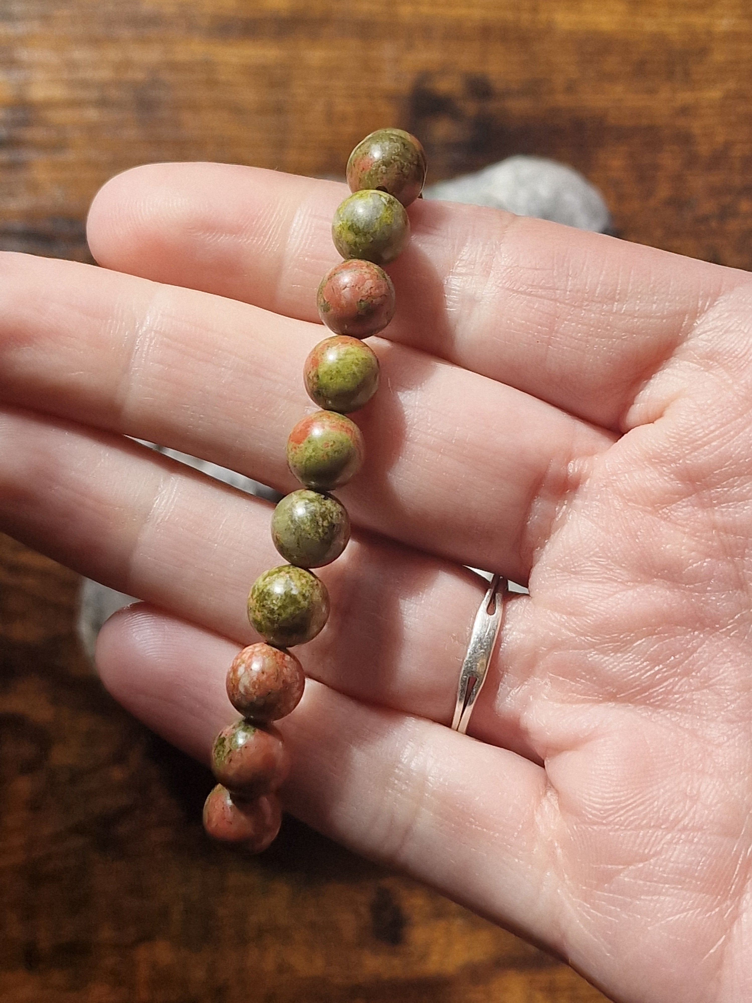 Unakite Bracelet ~ 8mm