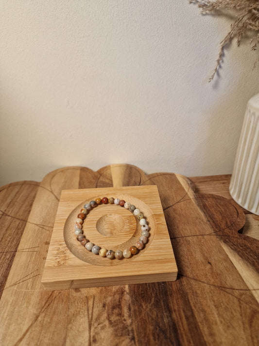 Crazy Lace Agate 6mm Bracelet