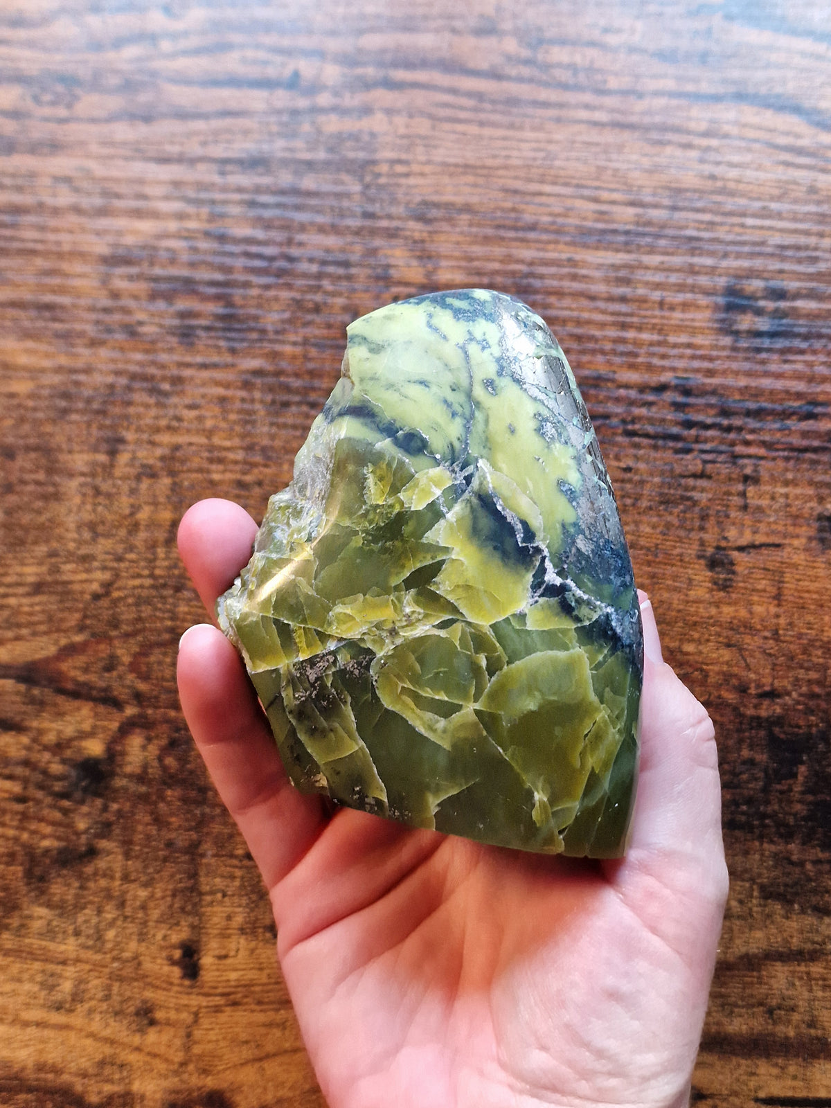 Serpentine with Pyrite Semi-Polished Freeform• 544g