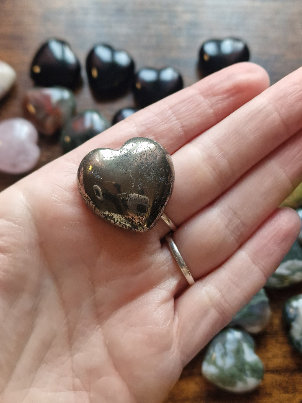 Small Crystal Heart Carvings