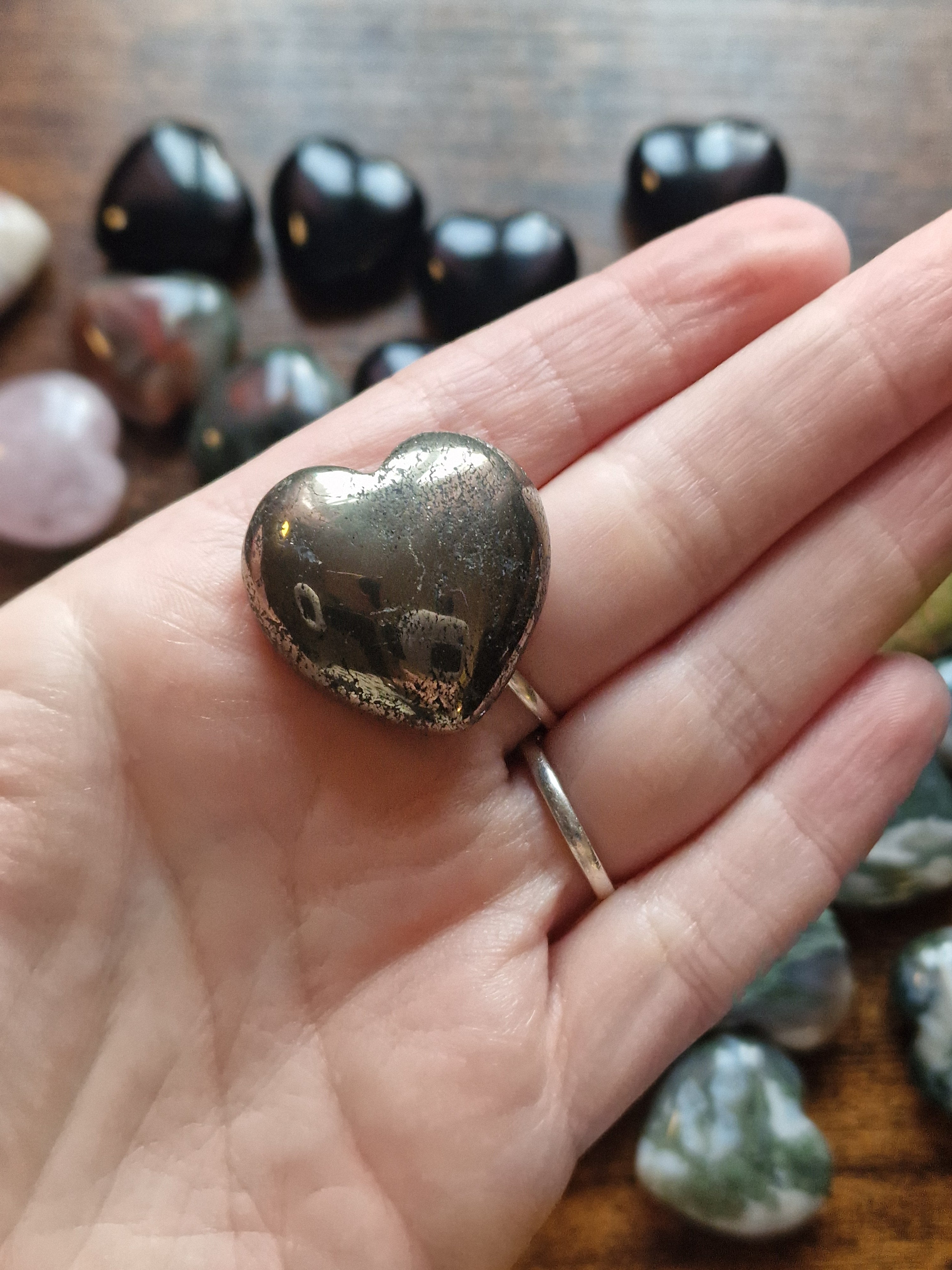 Small Crystal Heart Carvings