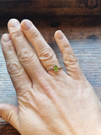 Peridot Pear Ring