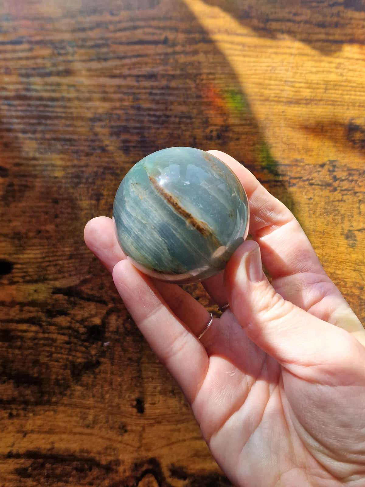 Blue Onyx Crystal Sphere