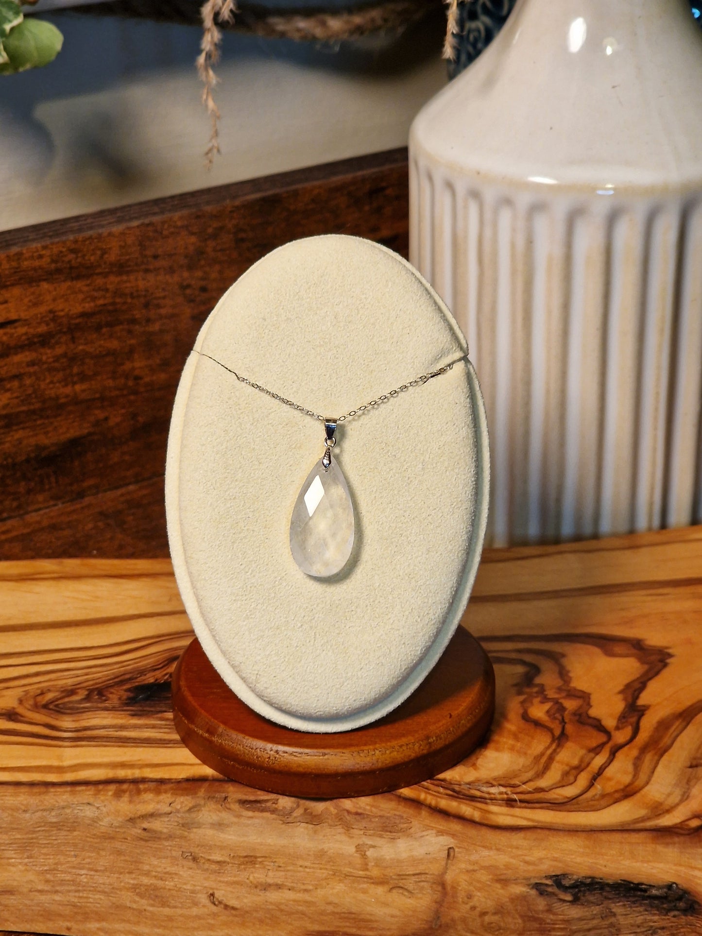Faceted teardrop 925 pendants