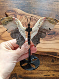 Crazy Lace Agate butterfly on Stand