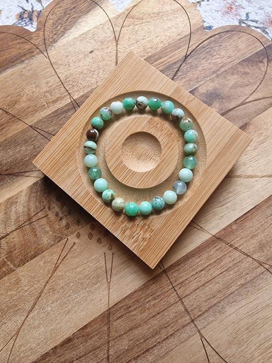 Chrysoprase Beaded Bracelet 8mm