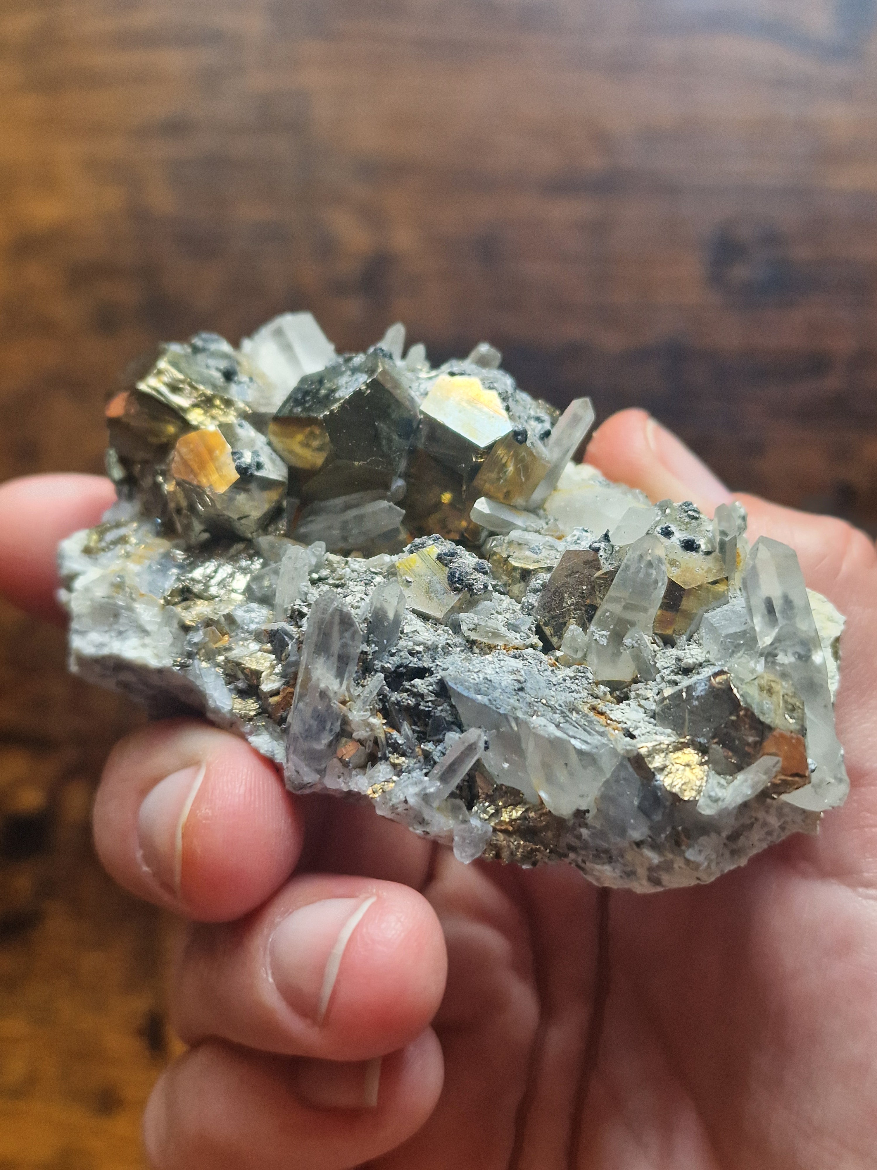 Pyrite & Quartz Cluster