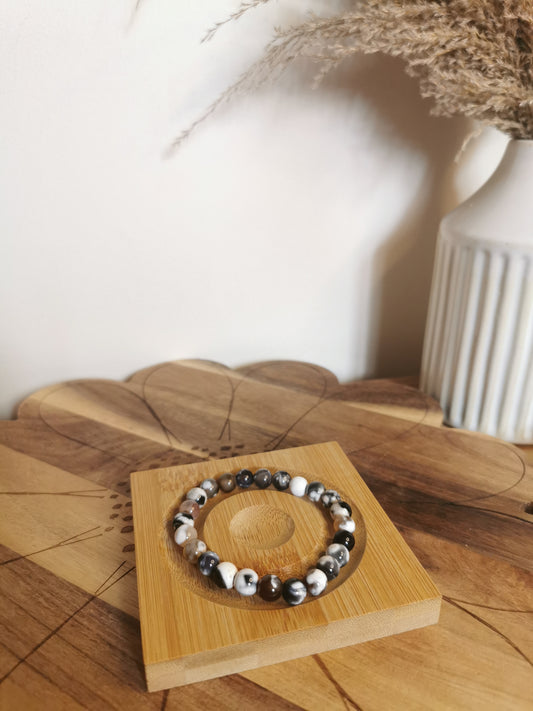 Orca Agate Crystal Bracelet – 8mm