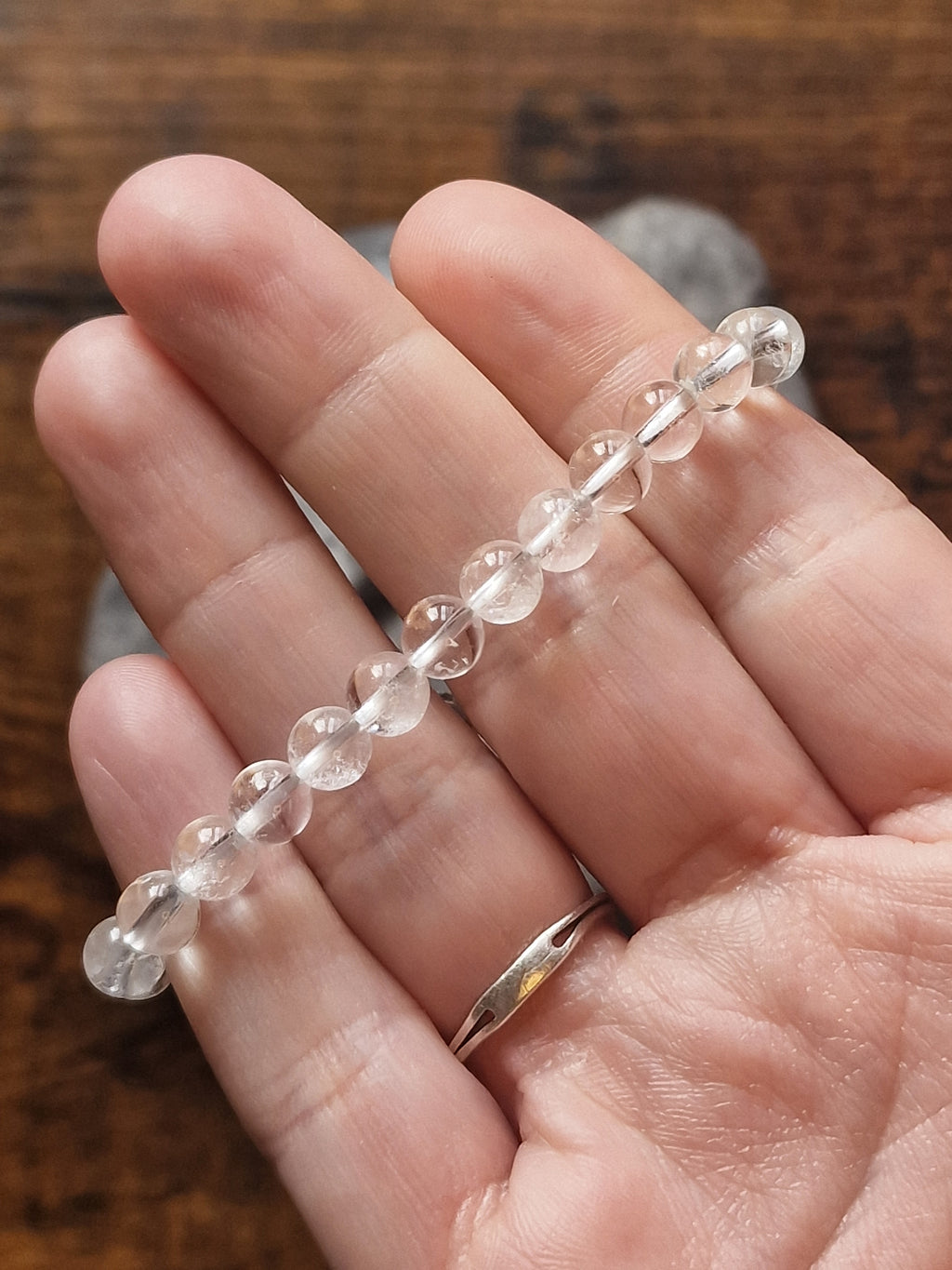 Clear Quartz Bracelet ~ 6mm