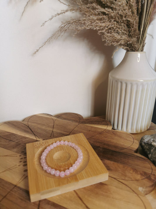 Rose Quartz Crystal Bracelet – 6mm
