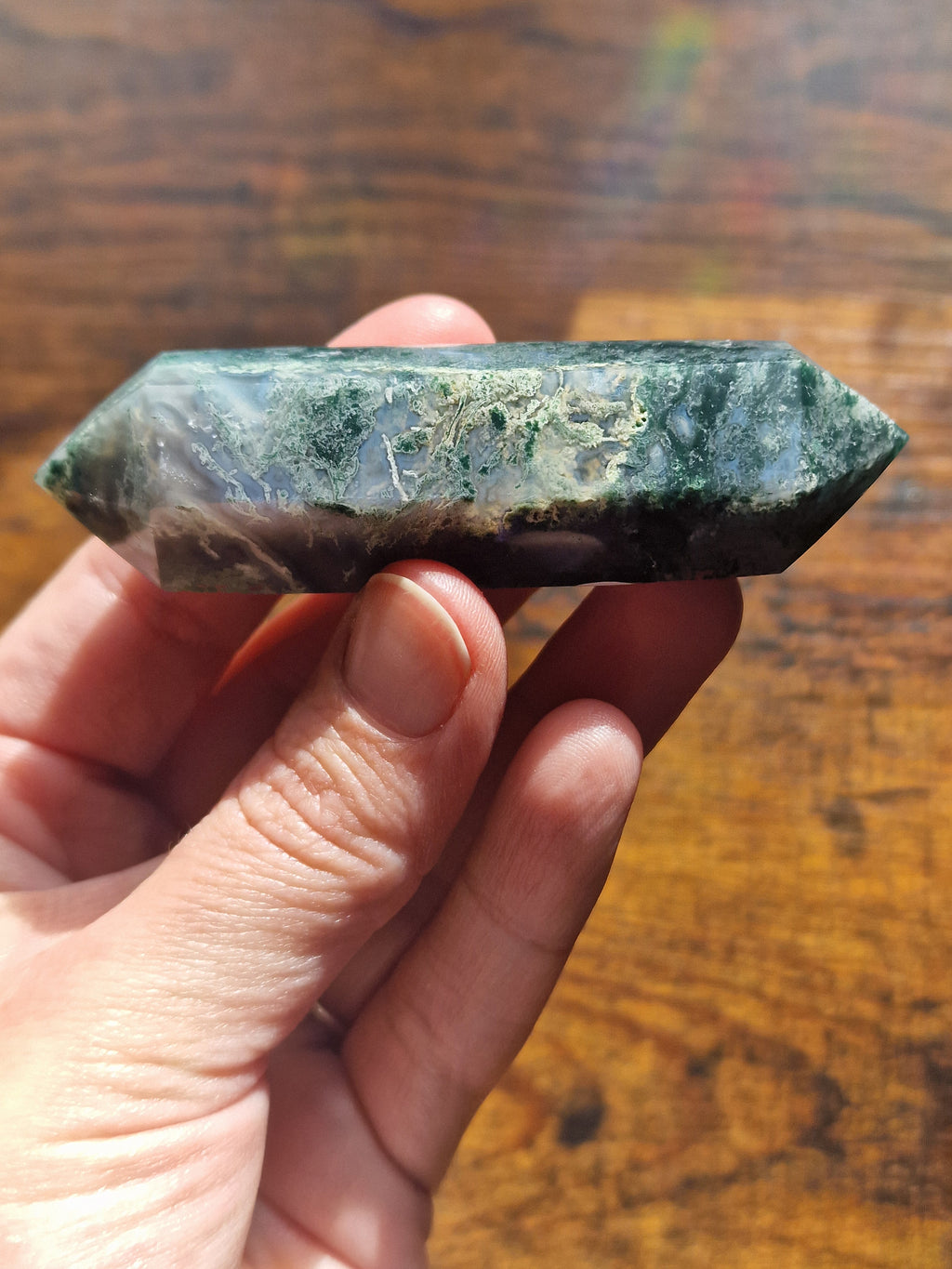 Moss Agate Double Terminated Point
