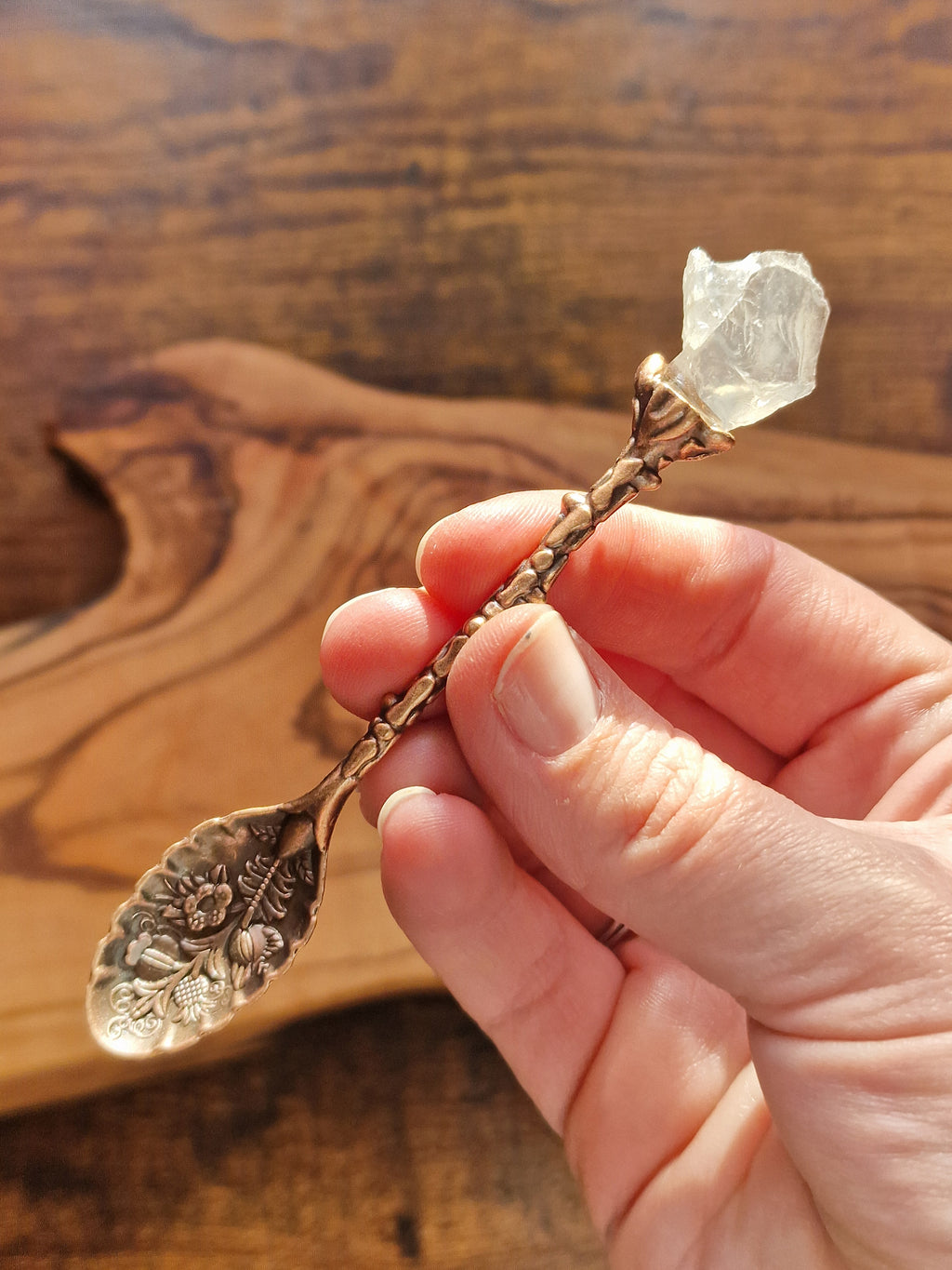 Crystal Altar Spoons ~ Bronze